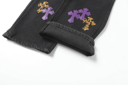 Chrome Hearts Cross Patch Denim Jeans 9981
