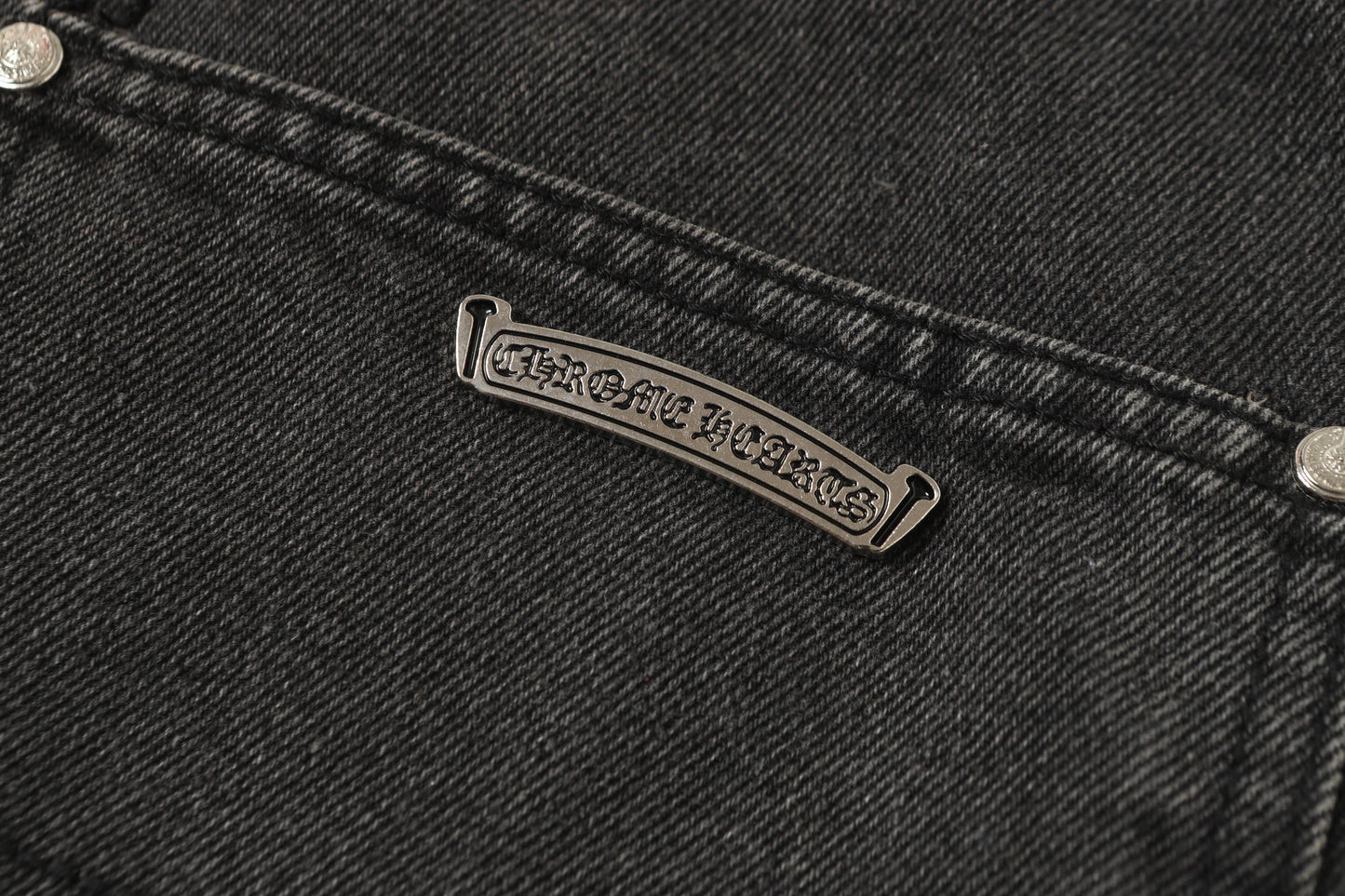 Chrome Hearts Vintage Cross Patchwork Washed Carpenter Denim Shorts 9903